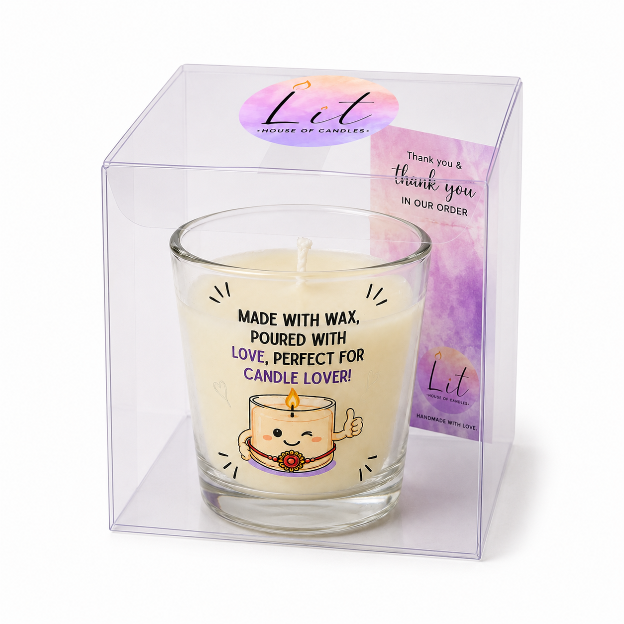 The Original Rakhi Jar candle in gift-ready packaging with thank-you card