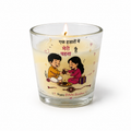 Meri Behna Jar hand-poured soy wax Rakhi candle in clear glass jar