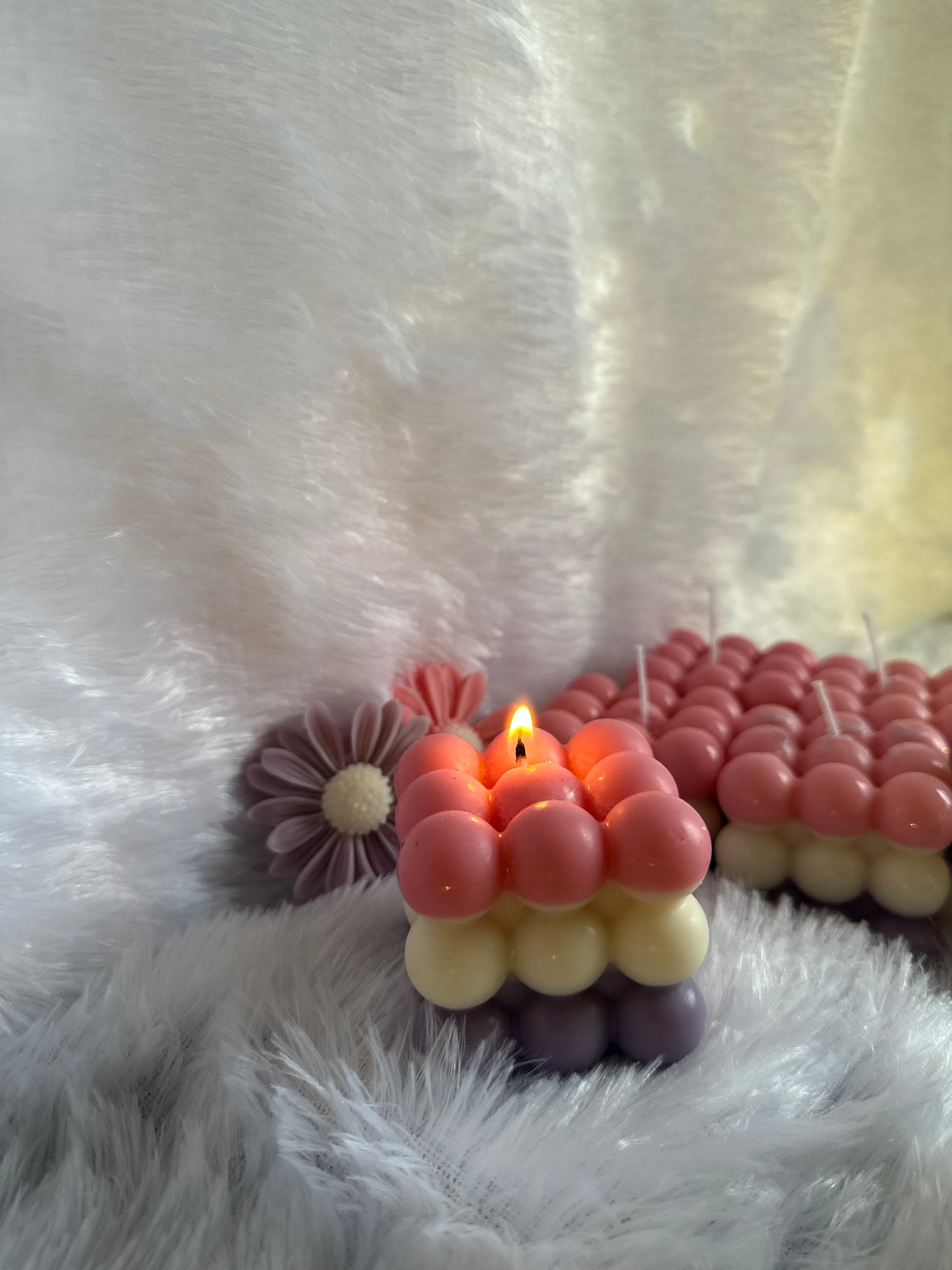 Bubble Candle With Pastel Colors (Scented Candles)