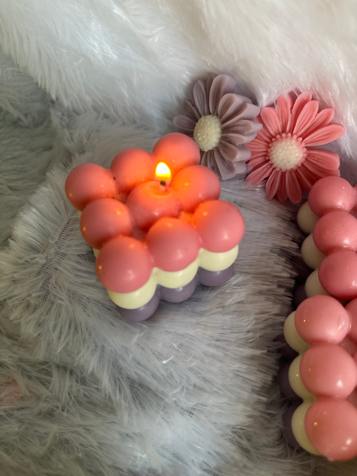 Bubble Candle With Pastel Colors (Scented Candles)