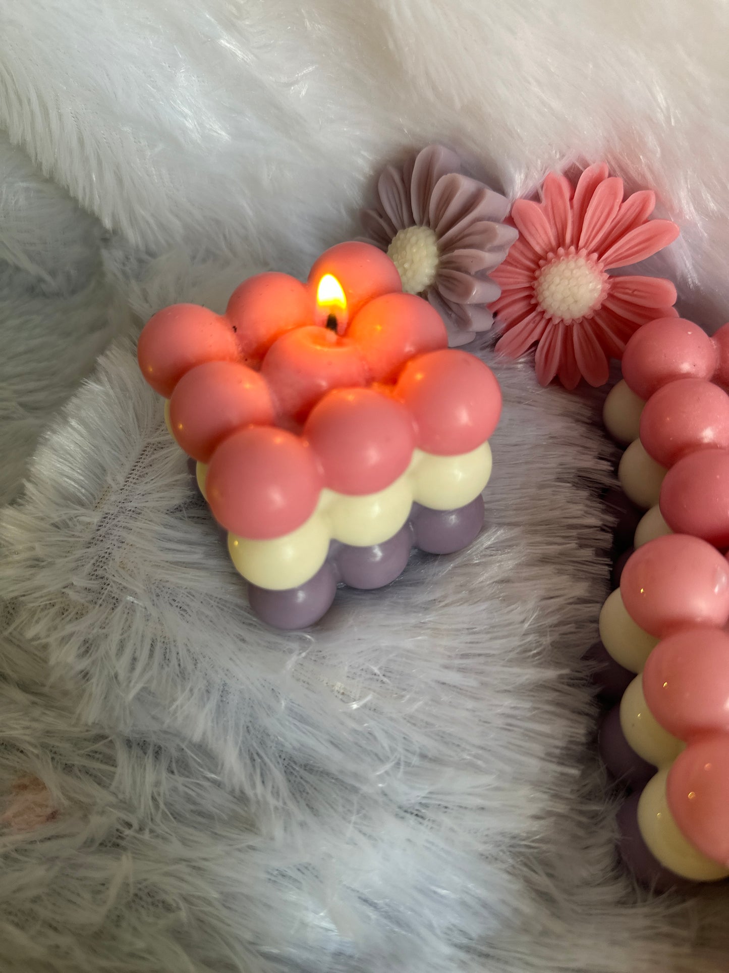 Bubble Candle With Pastel Colors (Scented Candles)