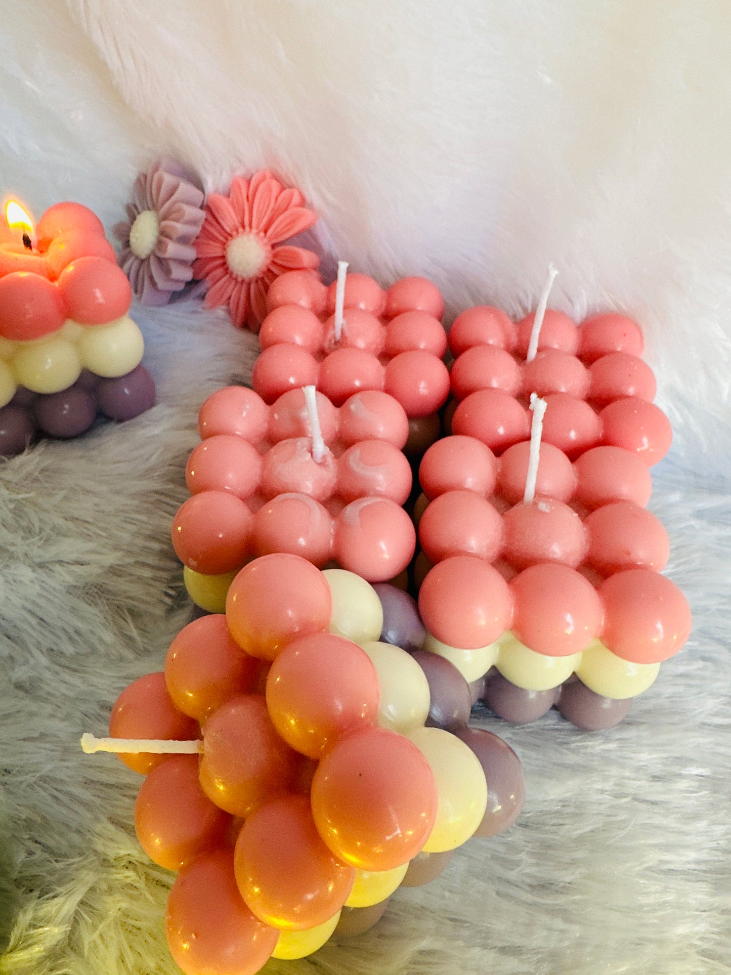 Bubble Candle With Pastel Colors (Scented Candles)