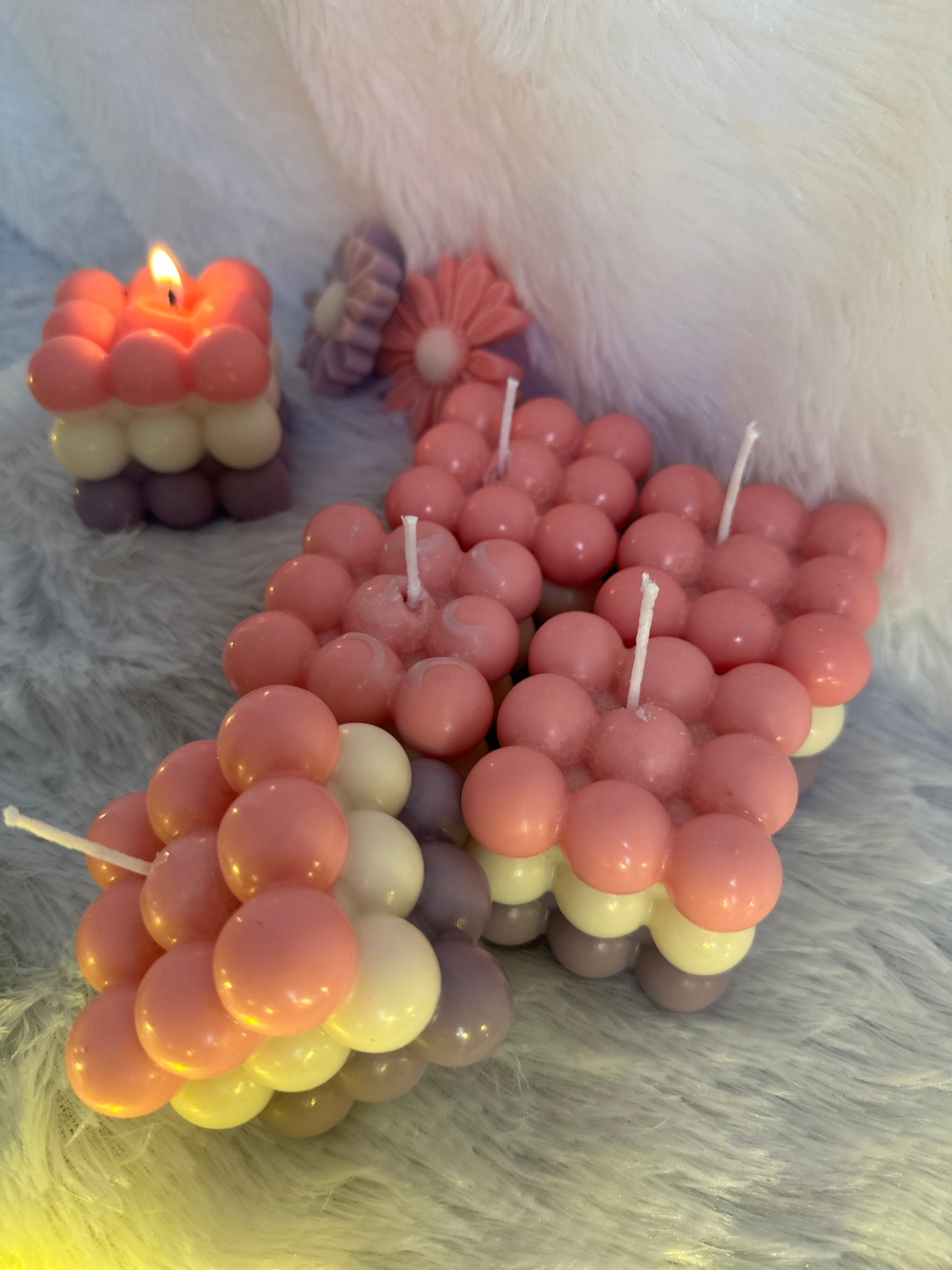 Bubble Candle With Pastel Colors (Scented Candles)